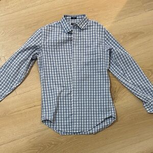 J. Crew blue and White Checkered Button-Down Shirt